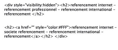 Exemple code calque invisible
